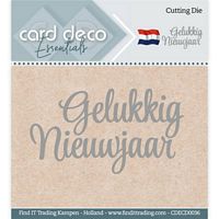 Card Deco Essentials CDECD0036 Snijmal Gelukkig Nieuwjaar